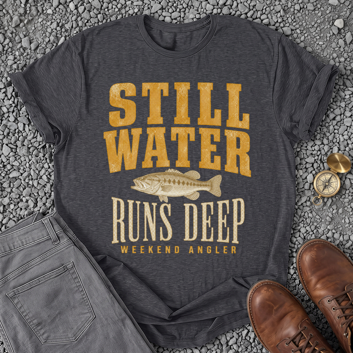 Still Water Runs Deep - Dark Heather Grey