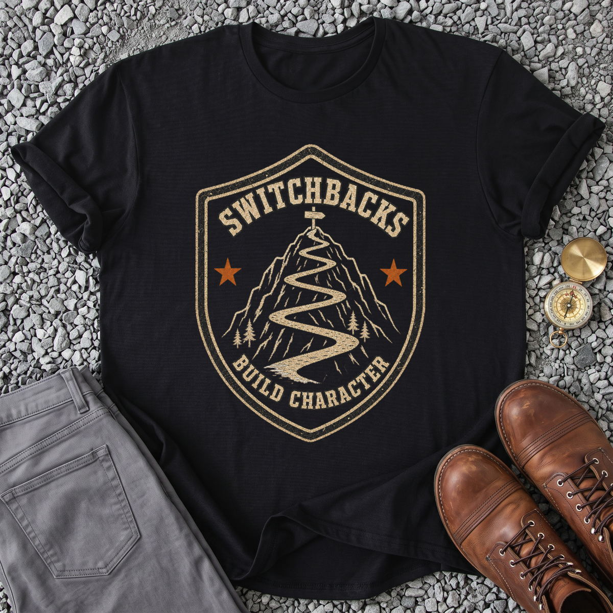 Switchbacks Build Character - Black