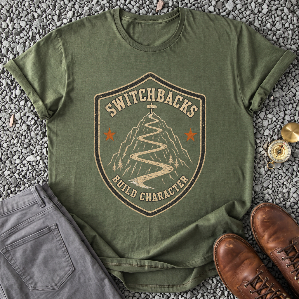 Switchbacks Build Character - Military Green