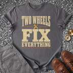 Two Wheels Fix Everything - Charcoal