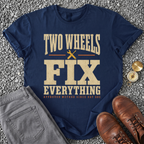 Two Wheels Fix Everything - Navy
