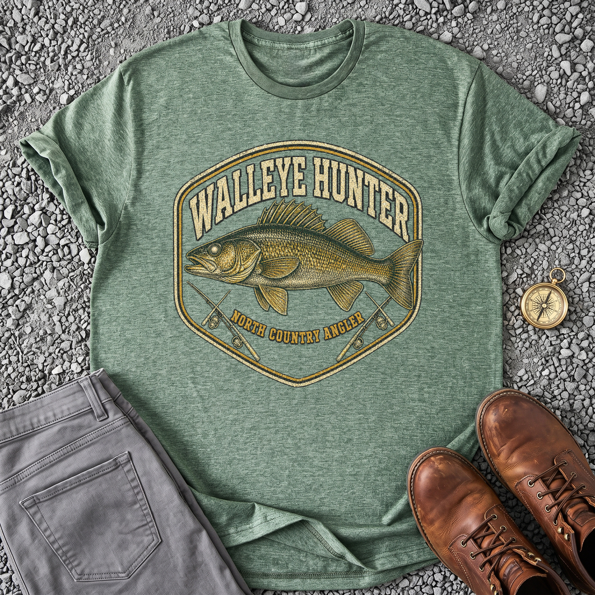 Walleye Hunter - Heather Military Green