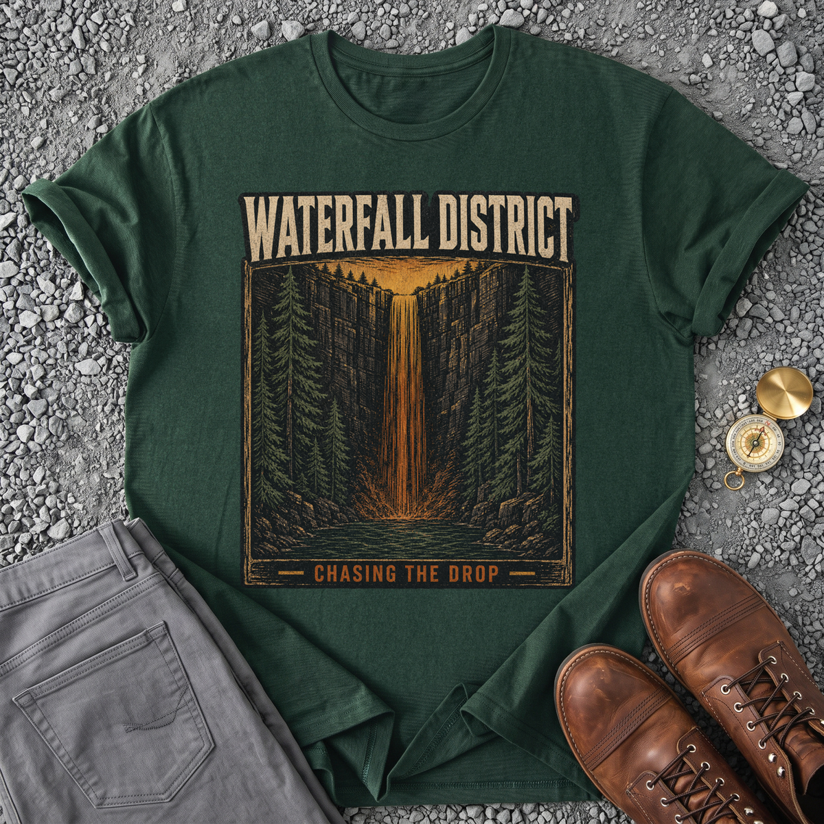 Waterfall District - Forest Green