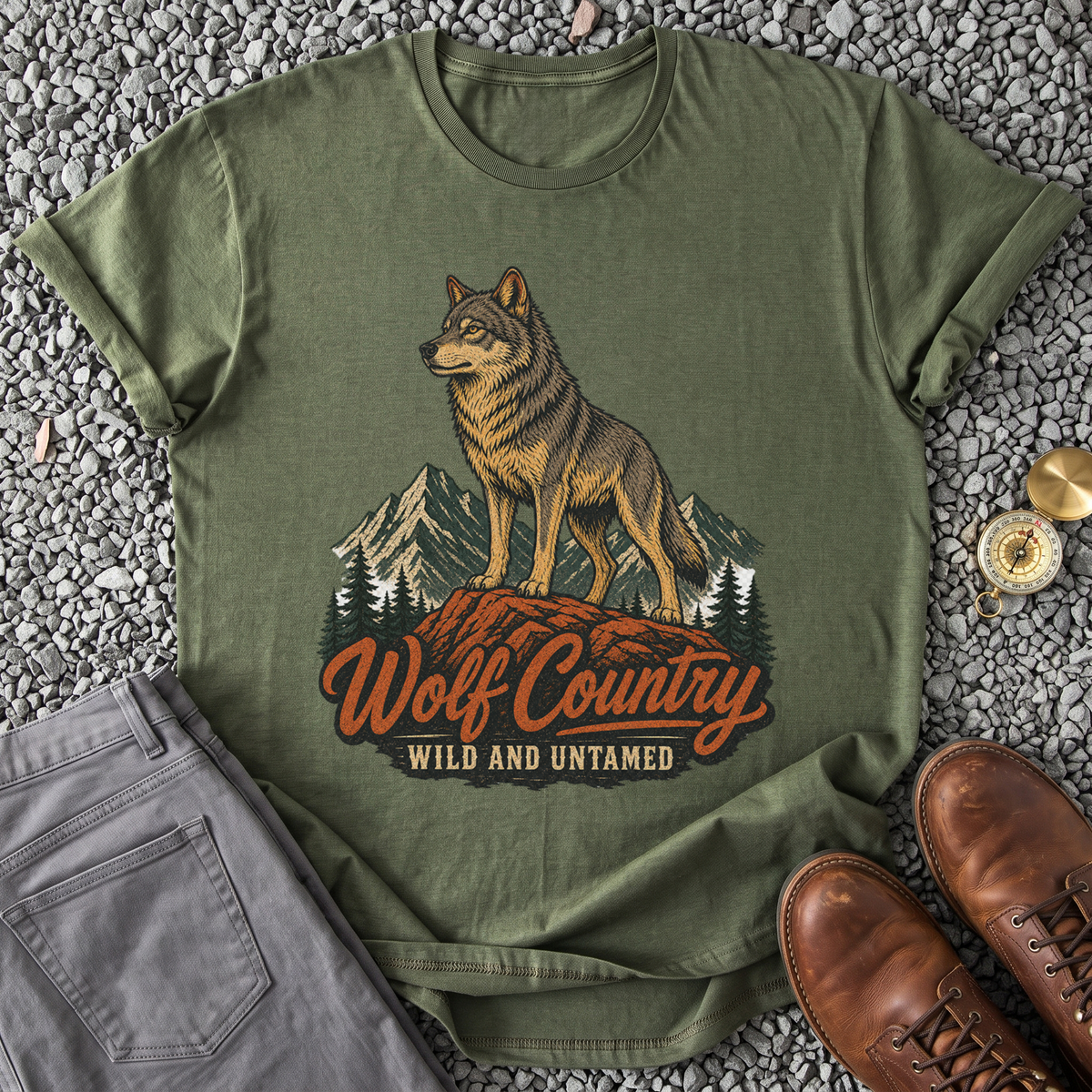 Wolf Country - Military Green